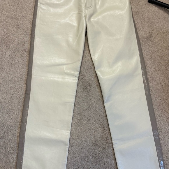 Agolde sz 27 Chic Two-Tone Leather Pants - Picture 1 of 4
